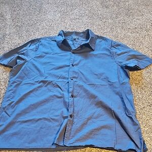 Express Men's Casual Blue Button Down Shirt
